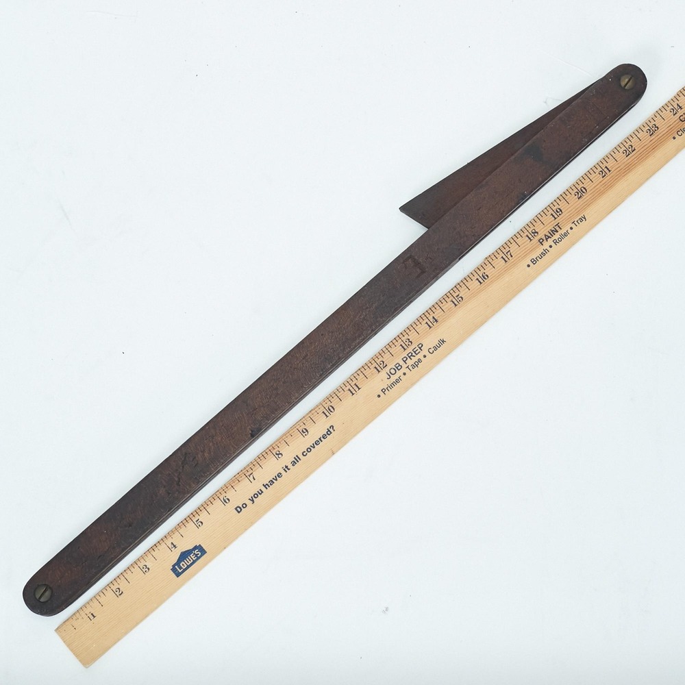 Vintage Rabone England No 1167 Folding Wood Brass Adjustable Angle Layout Square - Picture 7 of 7